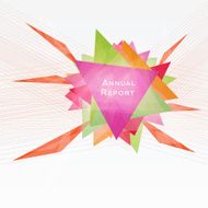 Abstract Background with Triangles and Lines Annual Report Conc