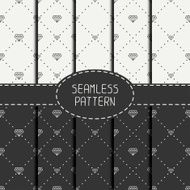 Set of hipster geometric seamless pattern with diamond Wrapping paper N2
