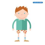 Businessman in his underwear vector illustration