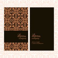 Business Card with geometric floral pattern N28
