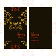 Business Card with geometric floral pattern N29