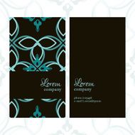 Business Card with geometric floral pattern N30