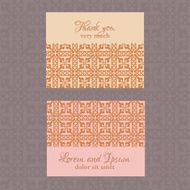 Business Card with geometric floral pattern N31