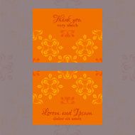 Business Card with geometric floral pattern N32