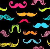 Mustache seamless background