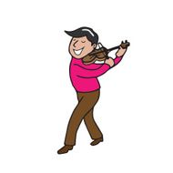Man Playing Violin N4