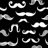 Mustache seamless background N2