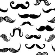 Mustache seamless background N3