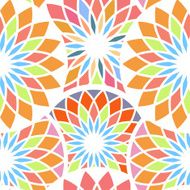 Abstract vector seamless pattern with mosaic elements