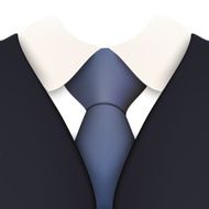 Suit with Necktie Close up Vector