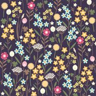 Seamless meadow flowers background