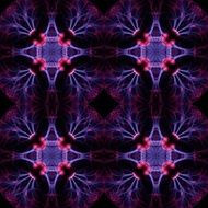 Dark computer generated background with neon stars
