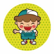 boy man cartoon theme elements N146