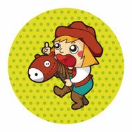lady girl cartoon theme elements N142