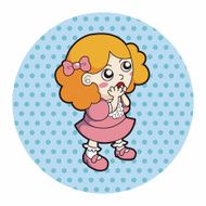 lady girl cartoon theme elements N143