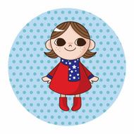 lady girl cartoon theme elements N146