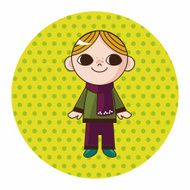 boy man cartoon theme elements N147