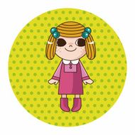 lady girl cartoon theme elements N150