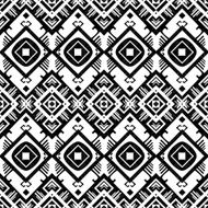 Vector black and white geometric seamless pattern