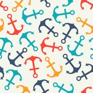 Seamless vector pattern of anchor shape and line N2