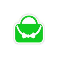 icon sticker realistic design on paper bag