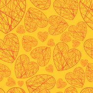 seamless background hearts of different sizes thread