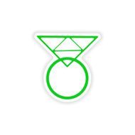 icon sticker realistic design on paper ring N3