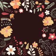 frame of painted flowers
