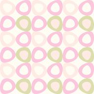 Seamles pattern with pink and olive ovals