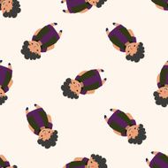 family grandmother character icon 10 seamless pattern