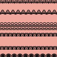 Pink and black lace seamless stripes pattern N4