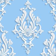 Vector Floral Damask Seamless Pattern N2