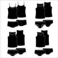 T-shirts and underwear Black