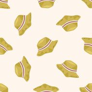 Fishing hat seamless pattern