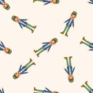 boy man cartoon seamless pattern N5