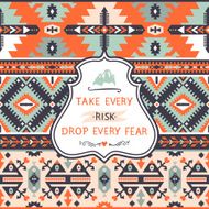 Seamless bright pattern with geometric elements in navajo style