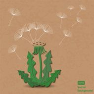 Dandelion design in retro grunge style
