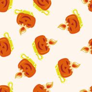 Halloween pumpkin seamless pattern