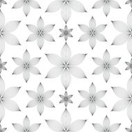 elegant linear floral seamless pattern