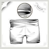 Clothes for swimmers Engraving style 6