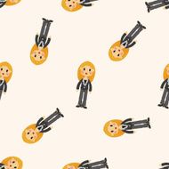 lady woman cartoon seamless pattern