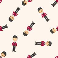 lady woman cartoon seamless pattern N9
