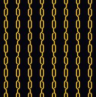 Fashion seamless pattern golden chain on dark background