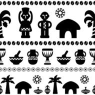 African Tribal Pattern Ethnic ornament N15