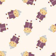 family grandmother character cartoon sticker icon