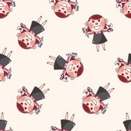 hair designer cartoon sticker icon