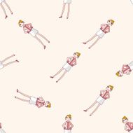 lady girl cartoon sticker icon N2