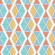 Four elements simple line seamless vector pattern