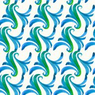 Hand drawn seamless watercolor brush pattern fashionable sophist N13