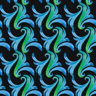 Hand drawn seamless watercolor brush pattern fashionable sophist N14